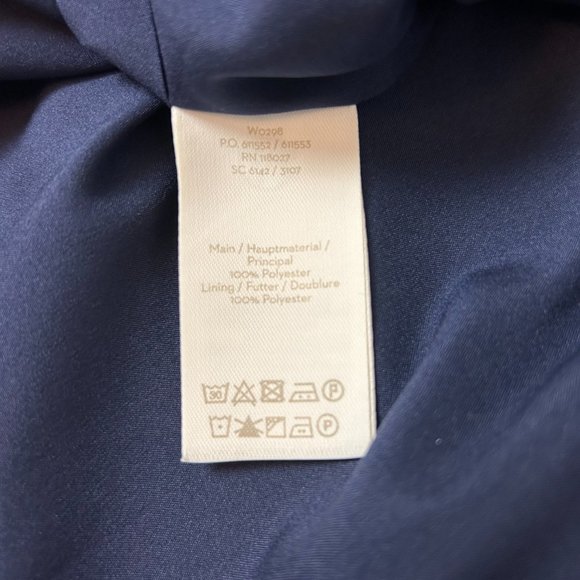 Boden Lara Pleat Detail Dress Navy Polka Dot 10P Above Knee NWOT Red Gray Blue - Picture 7 of 10